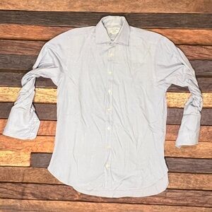 Charles Tyrwhitt Mens Blue Long Sleeve Dress Suit Mens Shirt